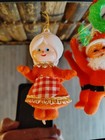 Mid Century Santa And Mrs  Klaus Ornaments