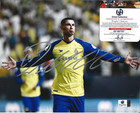 Cristiano Ronaldo Signed Football Photo Coa Soccer Al Nassr Cr7 World Cup Madrid