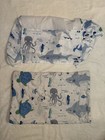 Ocean Themed Baby Bedding Set Blanket And Crib Skirt White   Blue Under The Sea