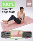 Yottoy Extra Thick Yoga Mat 1 2  72 x24  Tpe Non-slip W  Carry Strap