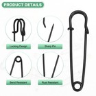 30-pack Large Safety Pins  2 8  Blanket Pin For Fashion clothes craft  black 