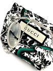 Authentic Gucci Sterling Silver Trademark Necklace Oval Tag Pendant Bead Chain