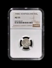 Canada  1940  5 Cents  Silver  C - Ngc Au55 - Kgvi  Newfoundland  Key Date