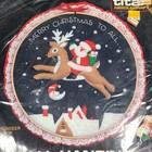 Vtg 1985 Titan Needlecraft 10  Santa Wall Hanging Felt Ornament Kit  446