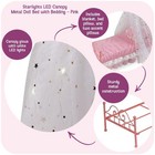 Badger Basket Starlights Doll Bed With Bedding - Led Canopy Bed Set - Pink