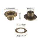 200 Set Round Grommets 5mm Hole Metal Eyelets With Washers  Bronze