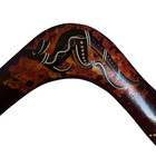 Boomerang Returning Australian Hand Painted Kangaroo Aboriginal 14  Signed