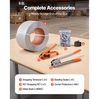 Uimoso 1 2  Pp Banding Strapping Kit W 3200ft Strap 1000 Seals 50 Edge Protector