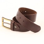 Premium Brown Leather Belt For Men Cowhide Waist Belt Durable Steel Buckle