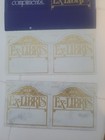 Vintage Gold Embossed Ex-libris Book Plates  2 Per Sheet 