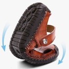 Mens Casual Leather Sandals Summer Closed Toe Fisherman Beach Slippers Size