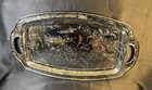 Vtg 17 25    X 10 25    Irvinware Serving Tray Chromium Plate Floral Design
