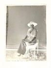 Glass Negative Young Woman On Piano Stool Wide Hat 6 5  X 4 75  Photograph