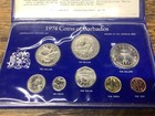 1974 Coinage Of Barbados  Uncirculated Specimen Set Minted At The Franklin Mint