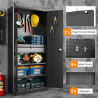 Metal Garage Storage Cabinet With Pegboard heavy Duty Storage Cabinet 71 Inch