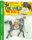 Vintage The Wild West Horse   Rider  Hard Durable Plastic  Nos  1960s  Hong Kong