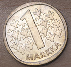 1966 Finland 1 Markka Silver Unc 