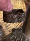 Antique Napkin Ring Dutch Scenic Windmill Sailboat Repousse Oblong Silverplate