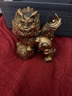 Vintage Brass Foo Dogs  Pair Of Brass Foo Dog  5   x 5   