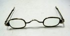 Antique Brass Frame Civil War Era Eyeglasses W extendable Ear Pieces   Case Nice