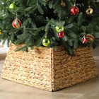 22  Wicker Christmas Tree Collar Basket Base Cover Rustic Decor - Easy Natural