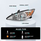 Headlights For 2002 2003 2004 Toyota Camry 4dr Chrome Amber Headlamps Pairs L r