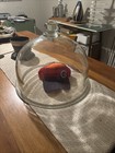 18 3 4    Large   Massive   Vintage Hand Blown Garden Cloche Glass Cheese Dome