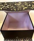 Decorative Storage Keepsake Box Floral Cardboard Attached Lid French Country 8 w