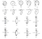 154pcs Nose Piercing Kit Stainless Steel 14g 16g Jewelry W  Needles Tools