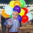 50 Pack Multicolor Light Up Latex Party Balloons 12in Round Solid Decorative