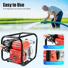 2  7 5hp Gas Powered Water Pump Portable Trash Water Transfer Pump W 7 5m Hose