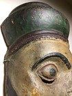 Rare Antique 1940s Indian  india  Wood Mask  Multiple Layers Of Paint  Patina 