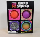 Teenie Needoh Quad Squad 4-pack  Nee Doh Mini Crunchy Glitter Rainbow   Original