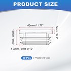 Patikil 1-3 4 Inch Plastic Tubing End Caps  10 Pcs Round Inch  Black 