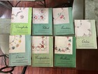 Vintage Clark   s Anchor Embroidery Pattern Lot Of 7 Irish Linen Sheets 249 262