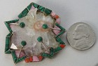 Sterling Southwest Freeform Modernist Druzy Rose Quartz Malachite Spiny Oyster