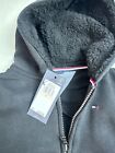 Tommy Hilfiger Boys Hoodie  Long Sleeves Black Logo White Red  Size 2t