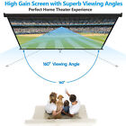 80  Projection Screen Manual Pull Down Projector Movie Theater 16 9 Hd White
