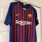 Fc Barcelona Spain 2018 2019 Home Football Soccer Shirt Jersey Nike Sz  Med