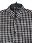 Vintage Chaps Ralph Lauren Shirt Men Large Black White Red Plaid Button Down