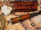 16 Inch Nautical Vintage Brass Telescope Monocular Spyglass With Leather Case