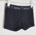 Ivivva By Lululemon Girls  8 Spandex Shorts Black Wide Logo Elastic Waist