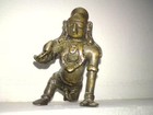 18th-19th Century Indian Brass   Bronze Tamil Nadu Crawling Infant Bala Krishna