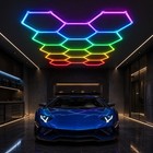 14 Grid Rgb Hexagon Garage Lights System Honeycomb Hex Led Light For Garage Gym