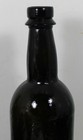 C1880 Antique  Black Glass  3 Mold Improved Pontil  Ale Or Beer Bottle