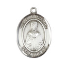 Sterling Silver Saint Winifred Of Wales Medal Pendant 24  Endless Chain Necklace