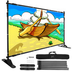 10  X 8  Adjustable Banner Stand Step And Repeat Backdrop Telescopic Trade Show