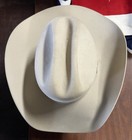 Vintage Stetson Silver 6x Western Cowboy Hat Size 6 3 4 - Stained