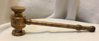 Vintage   Heavy All Brass Gavel Auctioneer Judge   5 5  L X 1  Dia Head