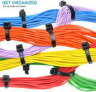 100 12  Heavy Duty Cable Zip Ties  50lb Tensile Strength  Black Nylon